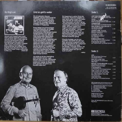 Yehudi Menuhin/Stéphane Grappelli–Fascinatin' Rhythm-Vinyl LP (NM/VG+) 1975 - Bild 2 von 4
