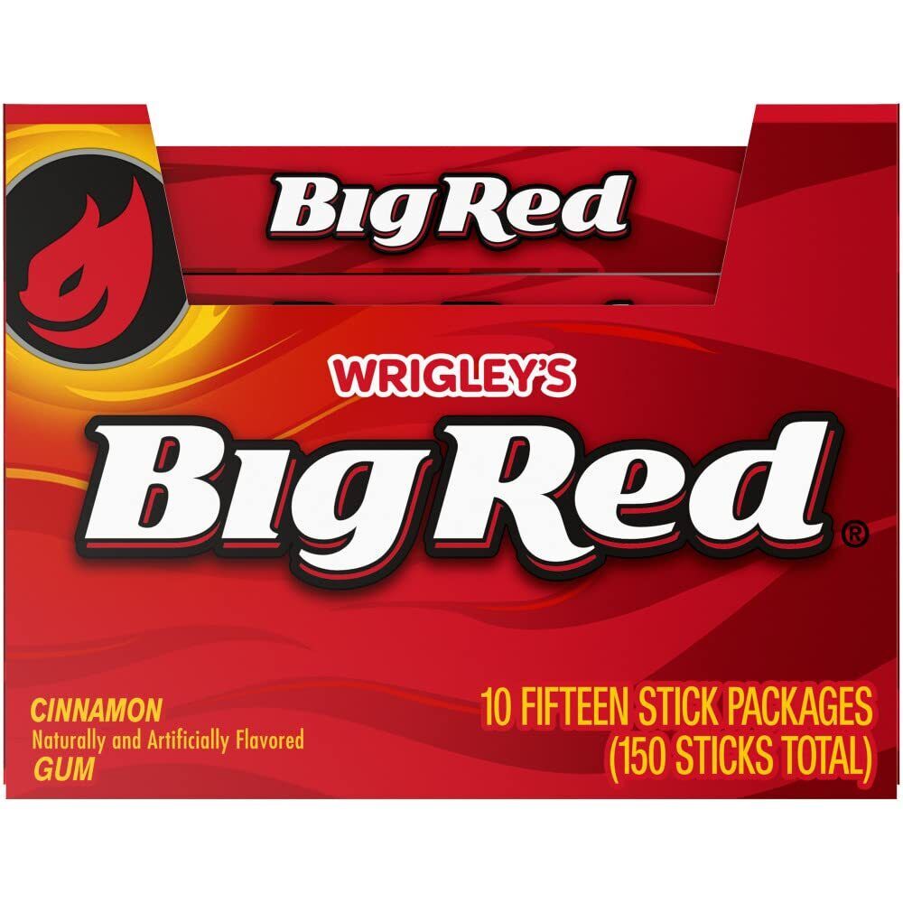 Wrigley's Big Red Cinnamon Chewing Gum Bulk - 15 Stick (Pack of 3