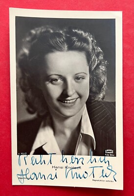 Schauspieler Foto AK 1942 HANSI KNOTECK mit Original Unterschrift  ( 129161
