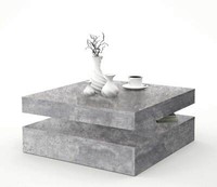 Couchtisch Turn Mit Drehbarer Platte Optik: Beton Lichtgrau, Von Forte