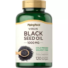 Black Seed Oil Supplement | 1000mg | 120 Softgel Capsules | by Piping Rock