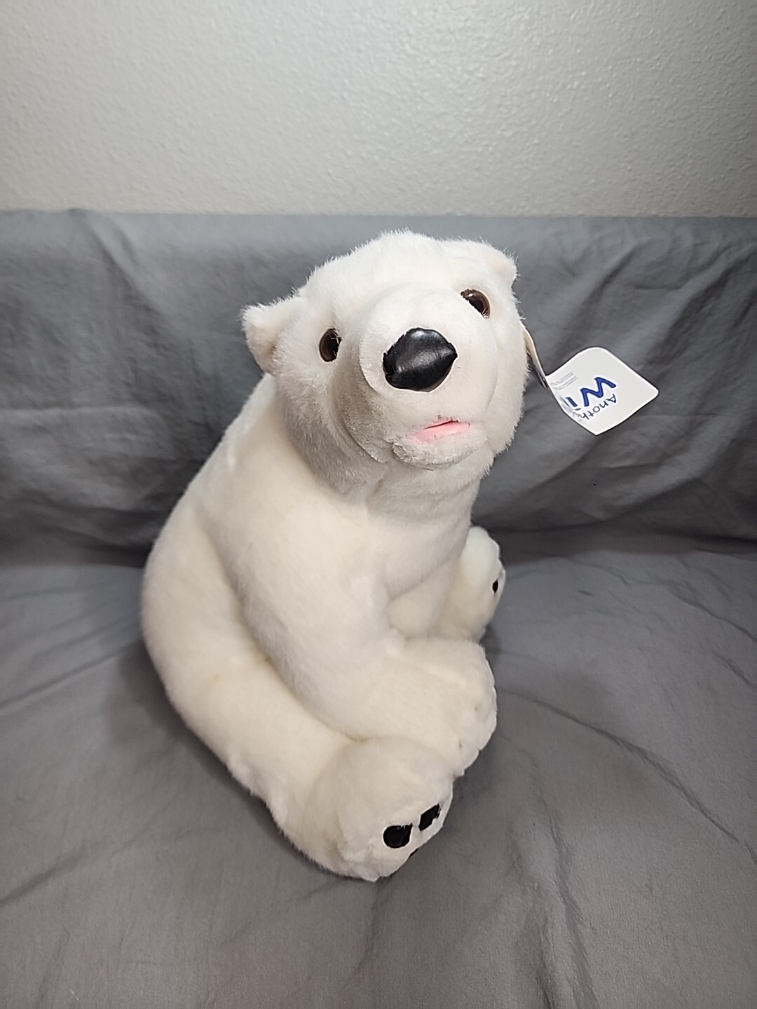 Vtg 1996 Six Flags Polar Bear Plush