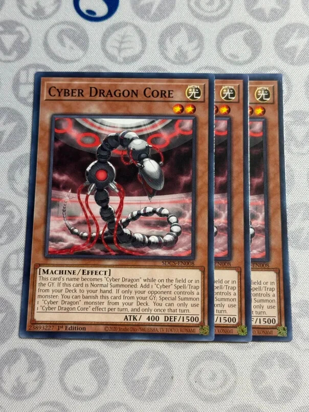 3x Cyber Dragon Core SDCS-EN008 Common NM Yugioh Playset
