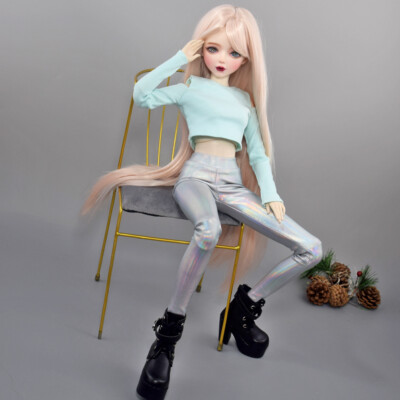 22 inch women's BJD doll glitter blue eyes clothes pants shoes