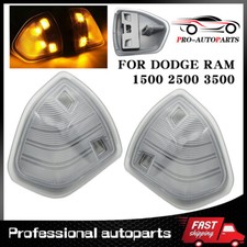For Dodge Ram 1500 2500 3500 Amber Led Side Mirror Turn Signal Lights Clear Lens
