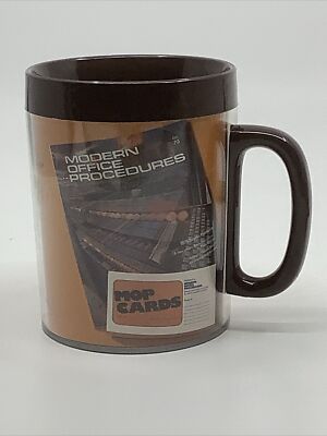 Vintage 1980 Modern Office Procedures Advertising Thermo Serv Plastic 12 Oz. Mug