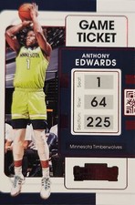 2021 Panini Contenders #5 Anthony Edwards Game Ticket Red