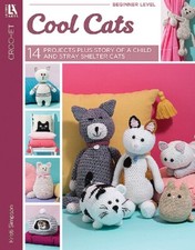 Crochet Pattern Book COOL CATS  Plush Kitty Designs, Mat, Afghan  More