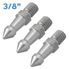 3pcs 3/8" Stainless Steel Tripod Monopod Spiked Feet Grip Screw Grass Cone Stud