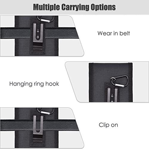 Funda grande con soporte para teléfono celular para teléfono inteligente para trabajo, senderismo - Imagen 3 de 7