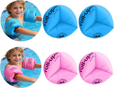 Inflatable Arm Floaties Swim Wings for Kids  Adults 2 Pink 2 Blue