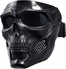 Motorcycle Mask Full Face,Masks Skull Skeleton with Goggles Impact Resistant ...
