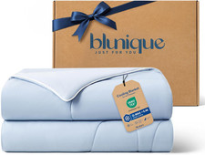 Cooling Comforter Twin Size - Double-Sided Blanket for Hot Sleepers, Soft Brea