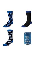 Bud Light Can and Logo 3-Pack Crew Socks in Beer Can Black SH24