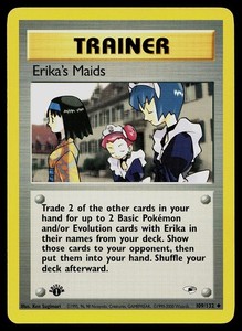 Erika's Maids 109/132 Gym Heroes 1st Edition Uncommon Trainer