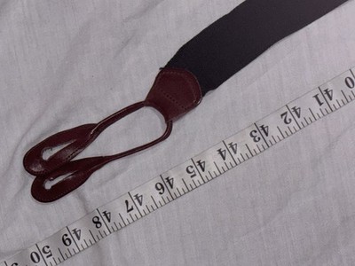 Polo Ralph Lauren Vintage Silk Geometric Suspender Braces Leather