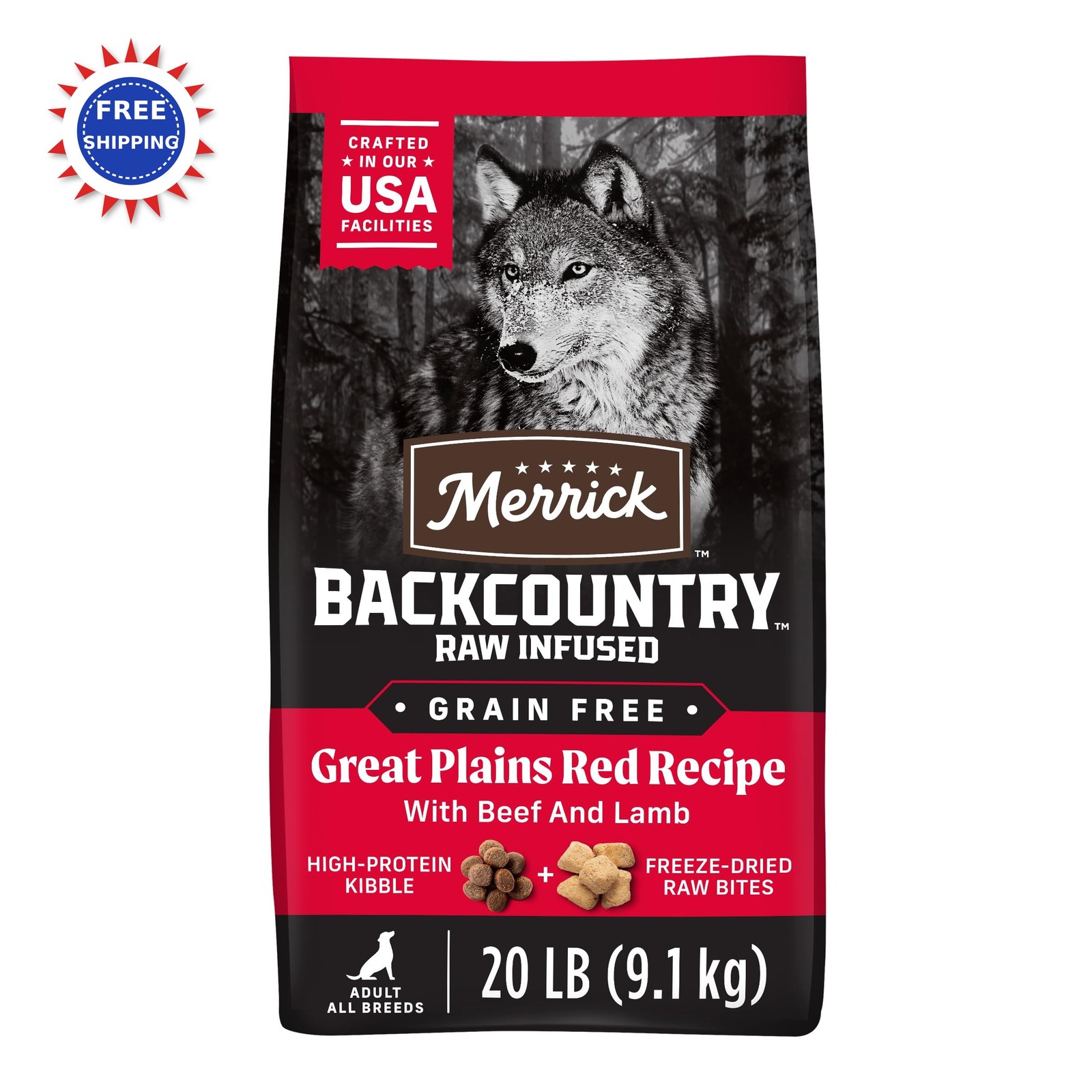Merrick Backcountry Grain Free Great Plains Red 20 Lb Adult 