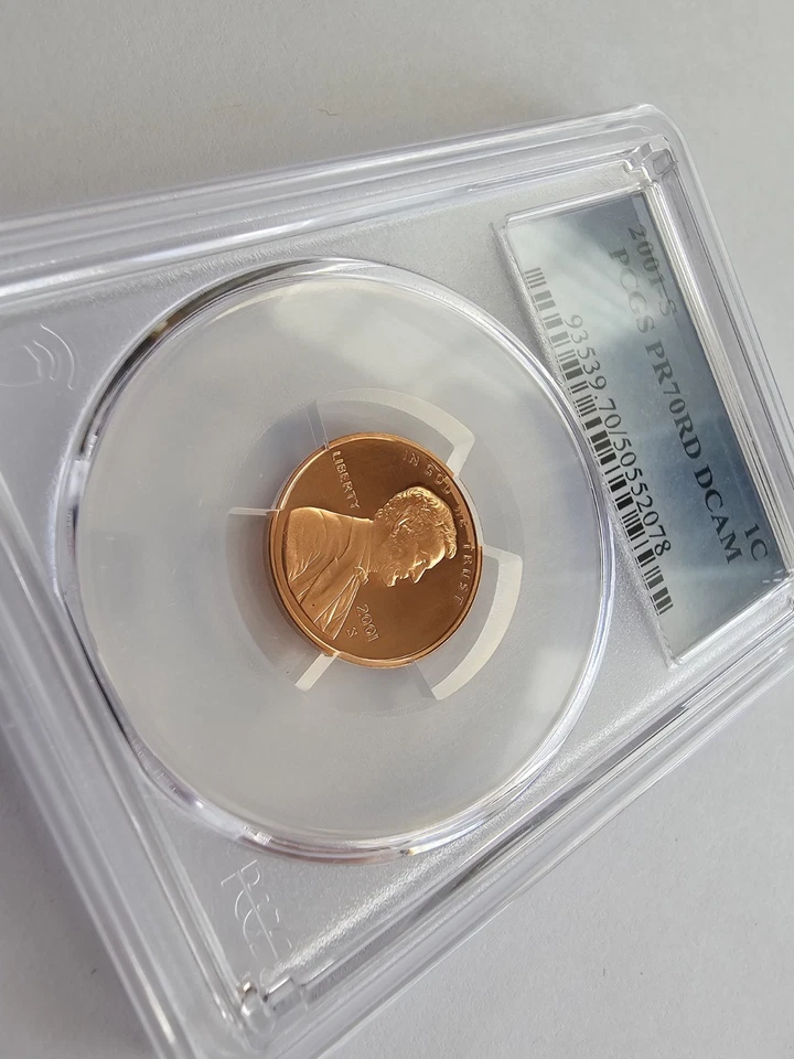 PR70 RD DCAM 2001 S LINCOLN MEMORIAL PENNY/CENT GRADED PCGS 1C CLAD COIN - Image 2 of 4