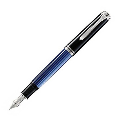 Pelikan fountain pen EF extra fine-shaped blue stripe Suberen M405