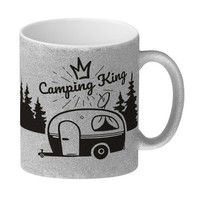 Camping King Glitzer-Kaffeebecher Mit WunderschöNen Reisemotiven