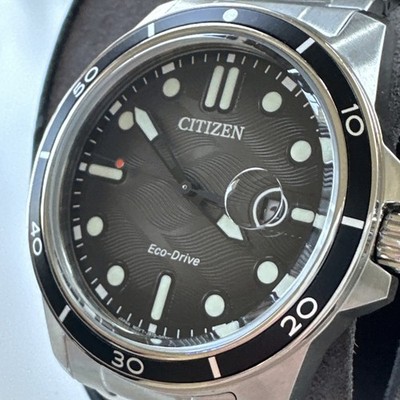 CITIZEN Men Analog Eco-Drive Casual Watch Classic Dress Black Dial Waterproof