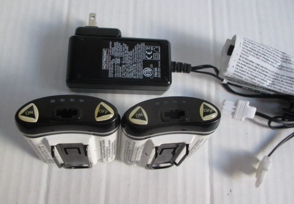 Par de paquetes de baterías y clips para calentador de pies Hotronic S4 Power Plus y cargador Foto 3 de 4