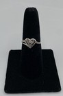 OTC 10k White Gold Diamond Heart Ring Size 7 2.0 g — photo 1