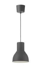 IKEA HEKTAR Ceiling Pendant Lamp Grey E27 22cm Industrial Modern Design