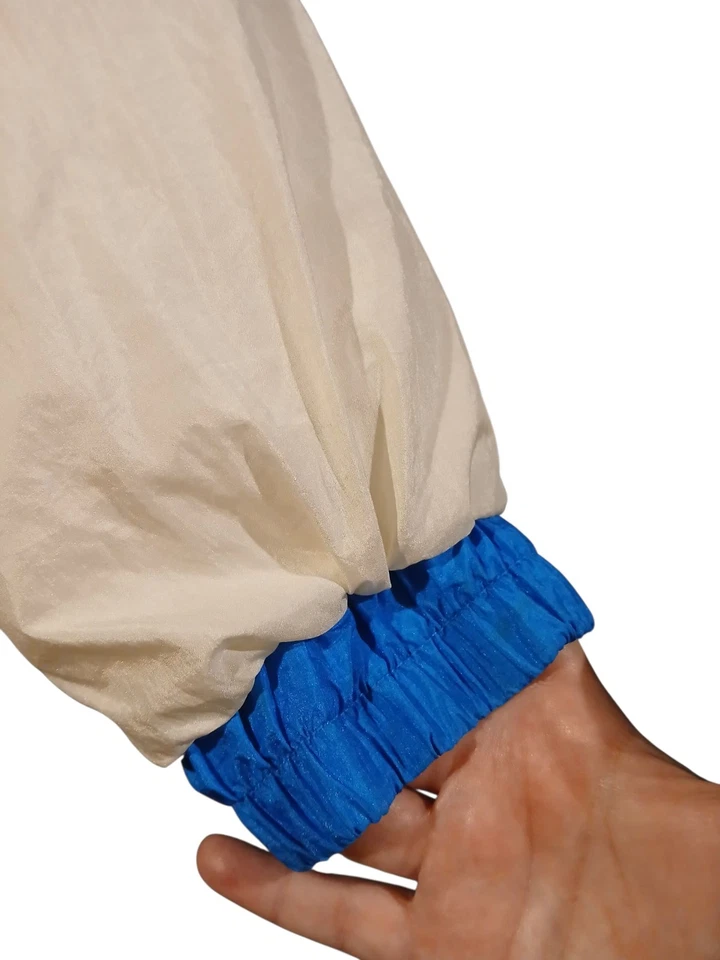 Vintage East West White Colorful Zip Front Coat Funky Womans Size Large - Image 3 of 4