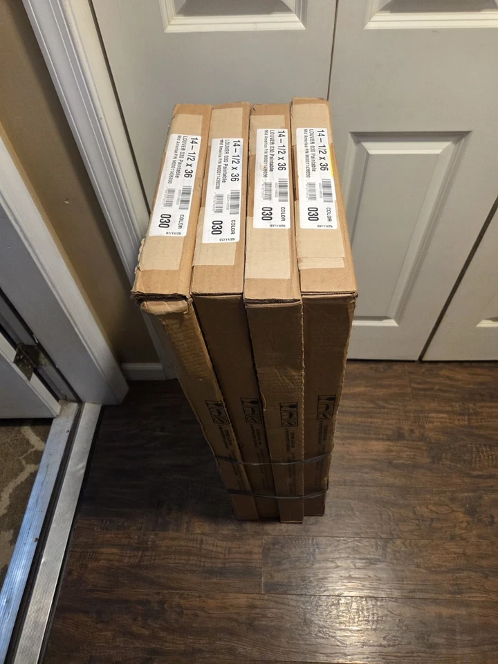 8 Builders Edge 14.5 in. x 36 in. Louvered Vinyl Exterior Shutters 4 Pair - Image 2 of 4