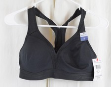 Champion Womens Curvy Sports Bra Textured Black Size Medium