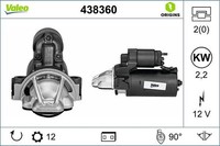 Valeo 438360 Starter FüR CitroËN Passend FüR Fiat Ford Land Rover Peugeot
