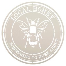 Local Honey Bee Wall Art Reusable Plastic Stencil - StencilAir