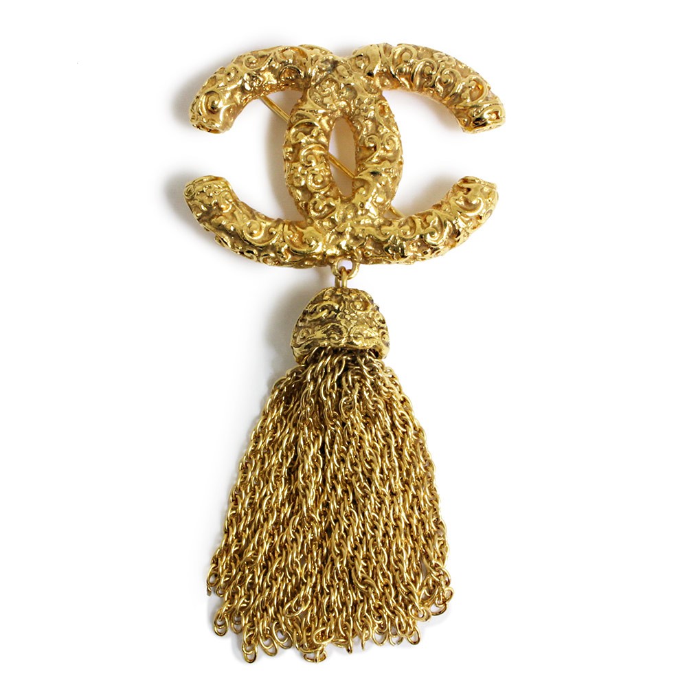 CHANEL ゴールド チャーム 5cm CHANEL No.5 Multi Charm Leather Chain Bracelet 7.3