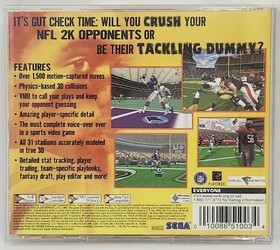 Sega Sports NFL 2K for Sega Dreamcast Console&nbsp;