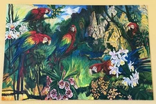  “Paradise Found” Original Acrylic Paint. Sz 6”X 40”