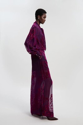 Karen Millen Hose weites Bein Damen Anlasshose