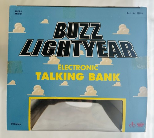 1995 Toy Story Buzz Lightyear Electronic Talking Bank Thinkway Toys - New In Box - Picture 5 of 6