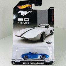 2014 Hot Wheels Mustang 50 Years 1/8 ’62 FORD MUSTANG CONCEPT Blue w/OH5 Spokes