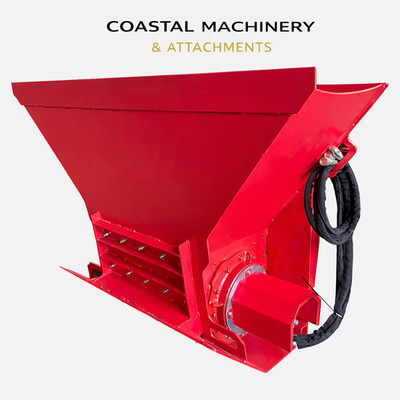 Skid Steer Raytree Block Stone Asphalt Rock Crusher Loader Hydraulic Attachment