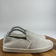 Womens Vince Warren Fray Ivory Casual Slip On Comfort Sneakers Shoes Size 9 M