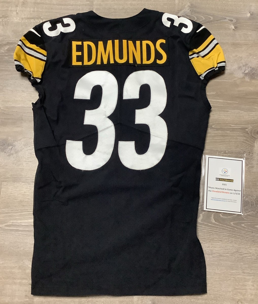 Trey Edmunds Game Used Worn Jersey Steelers VS Browns 1/3/22 COA