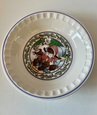 1989 Watkins Country Kids Collectors Recipe Pie Plate Snow Magic 6277 Vintage