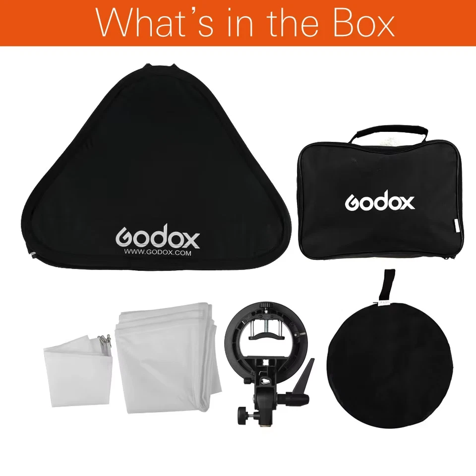 40x40/50x50/60x60/80x80cm Softbox with S Type Bracket Stable Bowens Mount Flash  - Image 2 of 4