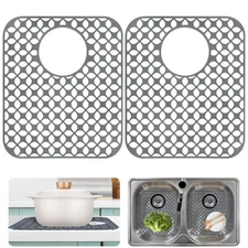 Sink Protectors for Kitchen SinkKitchen Mats 2pcs 13.8'' X 11.4'' Mats Bottom