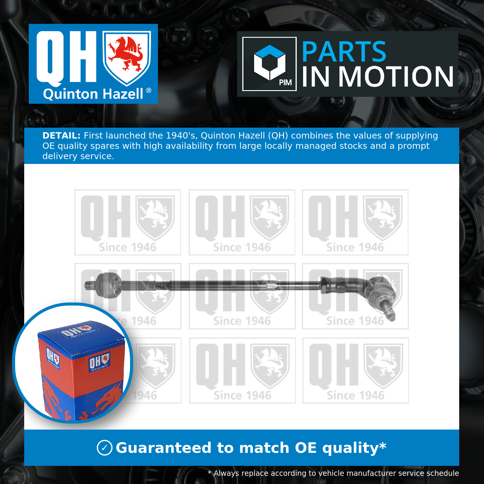 Steering Rod Assembly Right QDL2753S Quinton Hazell 1H0422804 1H0422804A Quality