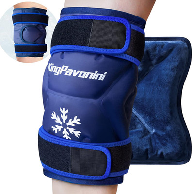 2 Pack XXL Knee Ice Pack Wrap around Entire Knee after Surgery, Reusable Large G
