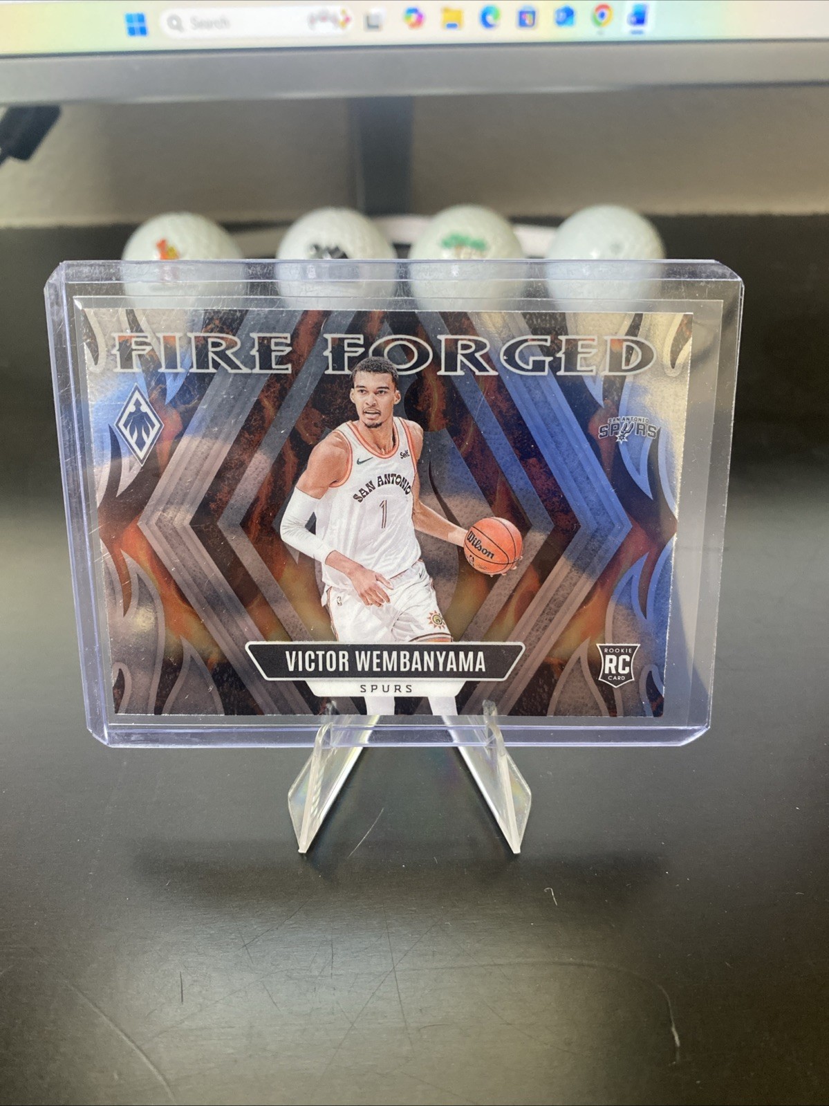 2023-24 Panini Phoenix - Fire Forged Victor Wembanyama #18 Silver (RC)