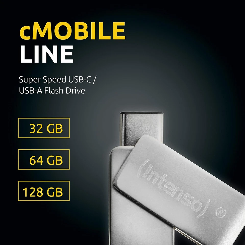 Intenso cMobile Line - Dual USB & Type C USB drive - 32GB - USB 3.1, Silver 32 G - Image 4 of 4
