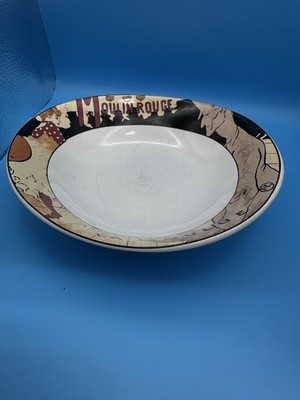 Sango Cabaret Moulin Rouge China Serving Bowl Glossy 8'' Diameter 2'' Tall